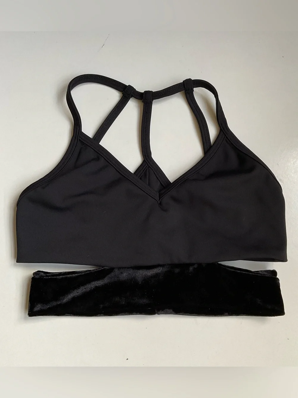 Five Dancewear Maverick Black Velvet Bra